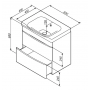 База под раковину AM.PM Like, подвесная, 65 см, 2 ящика, белый, глянцевая