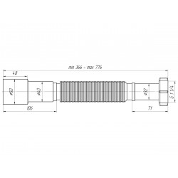 Гибкая труба Ани 1 1/4"*40/50