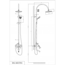 Душевая система D&K Rhein.Schiller DA 1463701C09 хром
