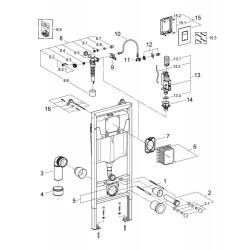 Комплект инсталляции Grohe Rapid SL (3в1), без унитаза, кнопка Skate Cosmopolitan хром