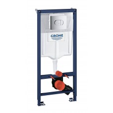 Комплект инсталляции Grohe Rapid SL (3в1), без унитаза, панель Arena Cosmopolitan горизонтальная хро