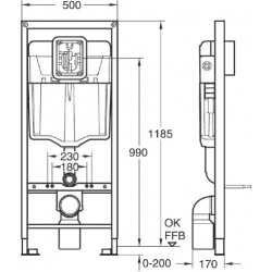 Комплект инсталляции Grohe Rapid SL (5в1), унитаз Bau Ceramic, панель Nova Cosmopolitan хром, звукои