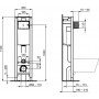 Инсталляция Ideal Standard PROSYS ECO FRAME M для подвесного унитаза, рама 30 см, без панели смыва