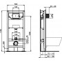 Инсталляция Ideal Standard PROSYS FRAME 120 M с панелью смыва "овал в квадрате", хром