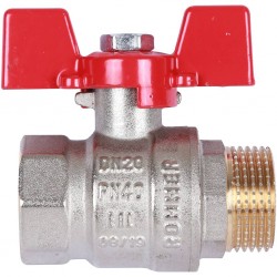 Кран шаровой Rommer 3/4"  ВН/НР, ручка бабочка