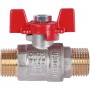 Кран шаровой Rommer 1/2"  НР/НР, ручка бабочка