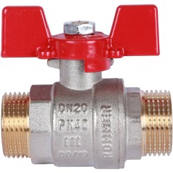 Кран шаровой Rommer 3/4"  НР/НР, ручка бабочка