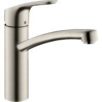 Смеситель для кухни Hansgrohe Focus E2, поворотный излив, 3/8", сталь