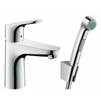 Смеситель для раковины Hansgrohe Focus, с гигиеническим душем, хром