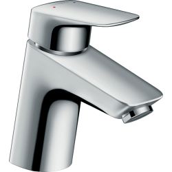 Смеситель для раковины Hansgrohe Logis, с донным клапаном, 70мм, 3/8", хром