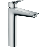 Смеситель для раковины Hansgrohe Logis, с донным клапаном, 190мм, 3/8", хром