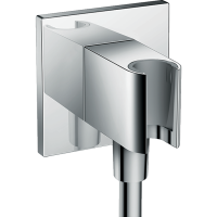 Шланговое подсоединение Hansgrohe Fixfit Porter Square, с держателем для душа, хром