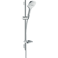 Душевой гарнитур Hansgrohe Raindance Select E 120 3jet со штангой 65 см и мыльницей белый/хром