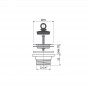 Донный клапан сифона для мойки ALСAPLAST Alcadrain 6/4" с нержавеющей peшeткой DN70