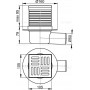 Трап ALCAPLAST Alcadrain 100*100/50мм углов. нерж.решетка APV1