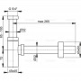 Сифон для умывальника д.32 DESIGN, цельнометаллический гранёный  A401 ALСAPLAST Alcadrain