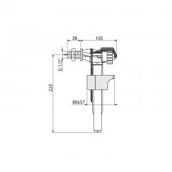 Впускной механизм боковой 1/2" А15 ALСAPLAST Alcadrain