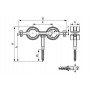 Хомут Cobra 1" (32-36 мм) двойной с уплотн. epdm, шпилька+дюбель, Walraven