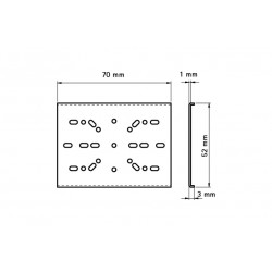 Пластина 70 х 52 х 3 мм к профилю BISMAT, Walraven