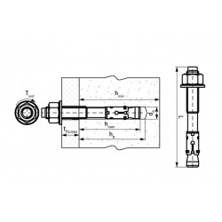 Анкер М10 х 130 мм клиновый WTB1, Walraven