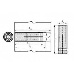 Анкер М10 х 32 мм латунный WBA, Walraven