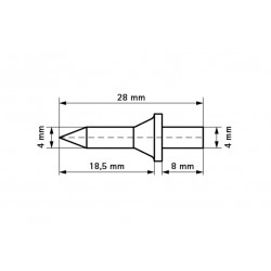 Дюбель 4 мм забивной стальной, Walraven