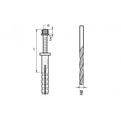 Дюбель M6 x 40 мм забивной, Walraven