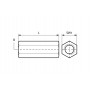 Муфта M10 x 30 мм соединительная BIS, Walraven